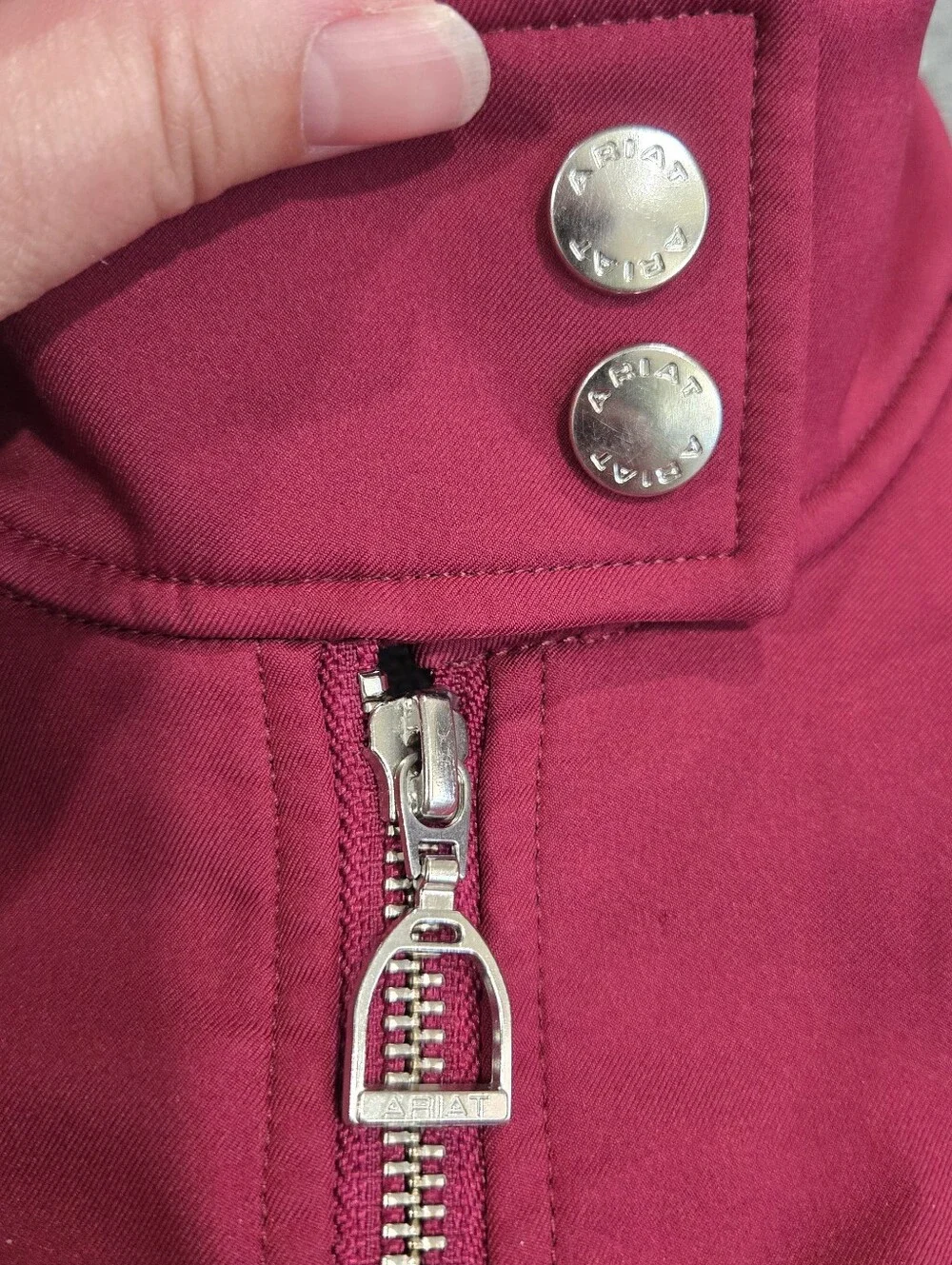 Ariat Equestrian Siftshell Riding Jacket Size XS Berry Pink Stirrup Zipper Pulls